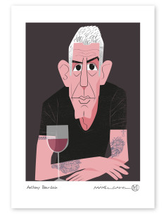 Ilustración "Anthony Bourdain" de Mikel Casal....