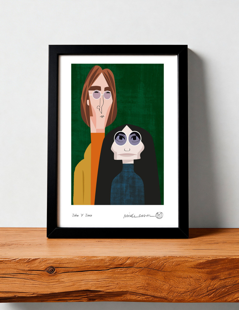 Ilustración "John Lennon y Yoko Ono" de Mikel...