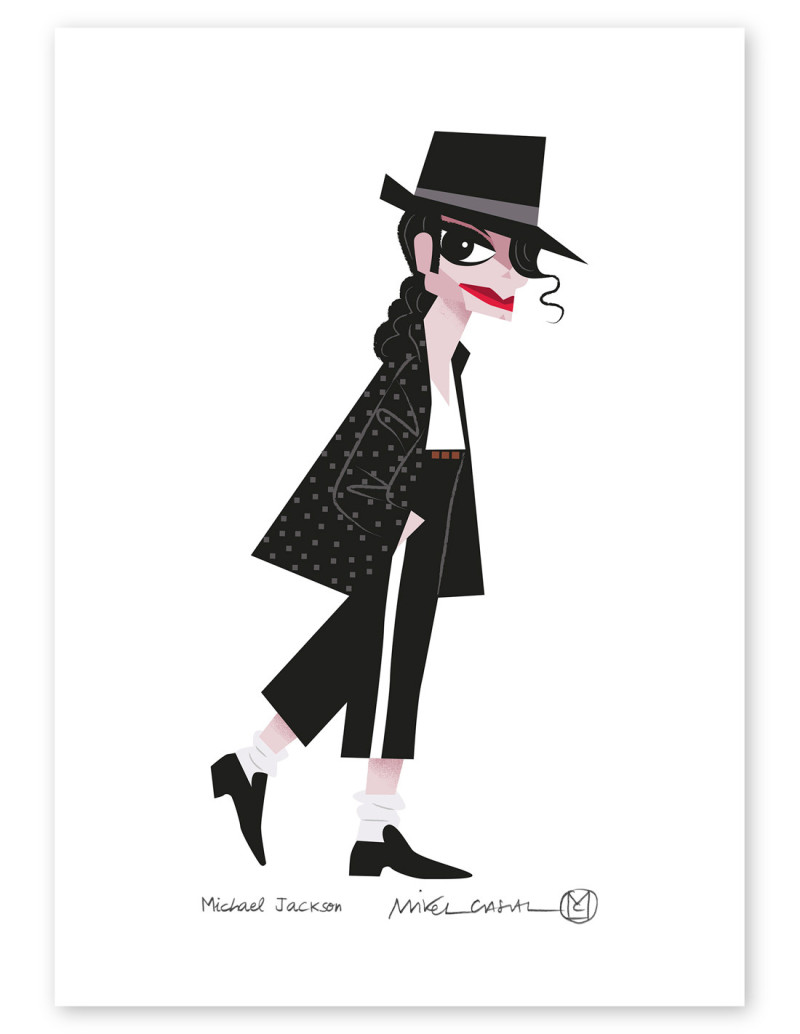 Ilustración "Michael Jackson" de Mikel Casal....