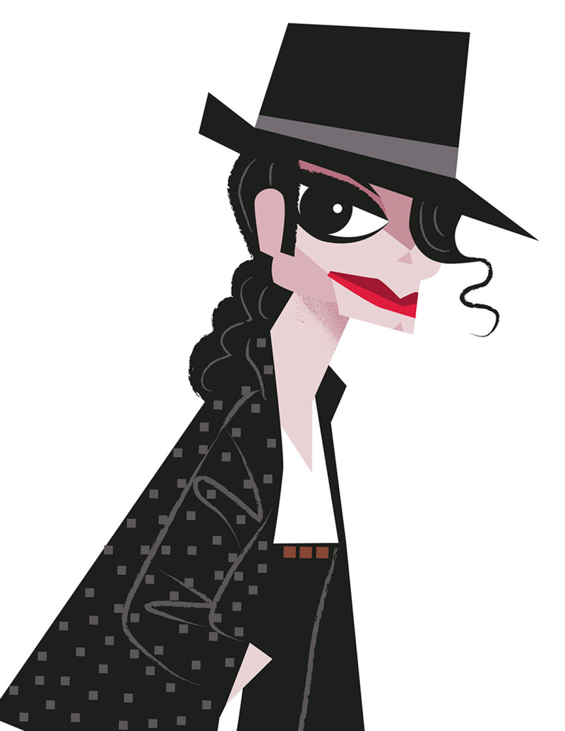 Illustration "Michael Jackson" by Mikel Casal....