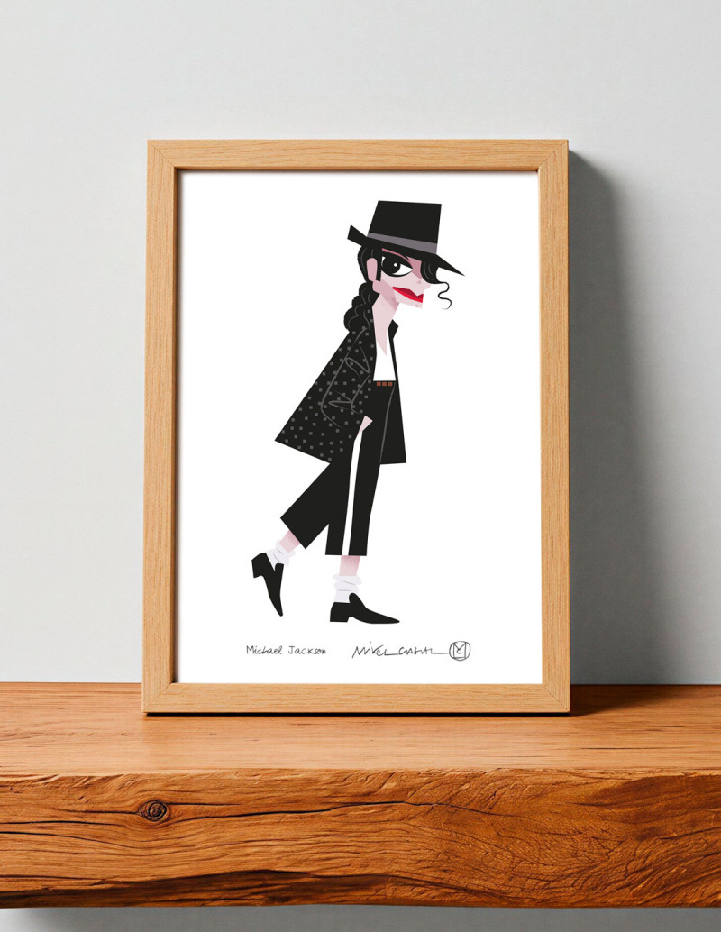 Ilustración "Michael Jackson" de Mikel Casal....