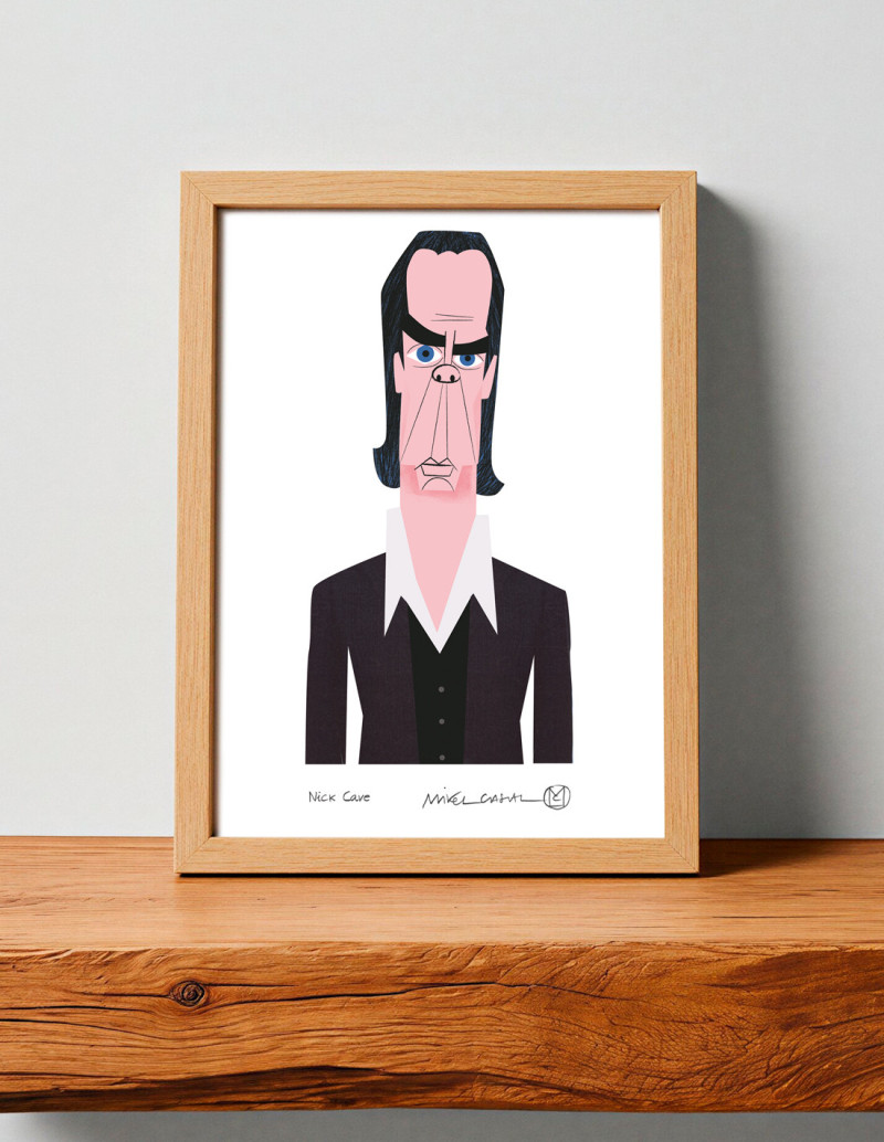 Illustration "Nick Cave" by Mikel Casal. Signed...