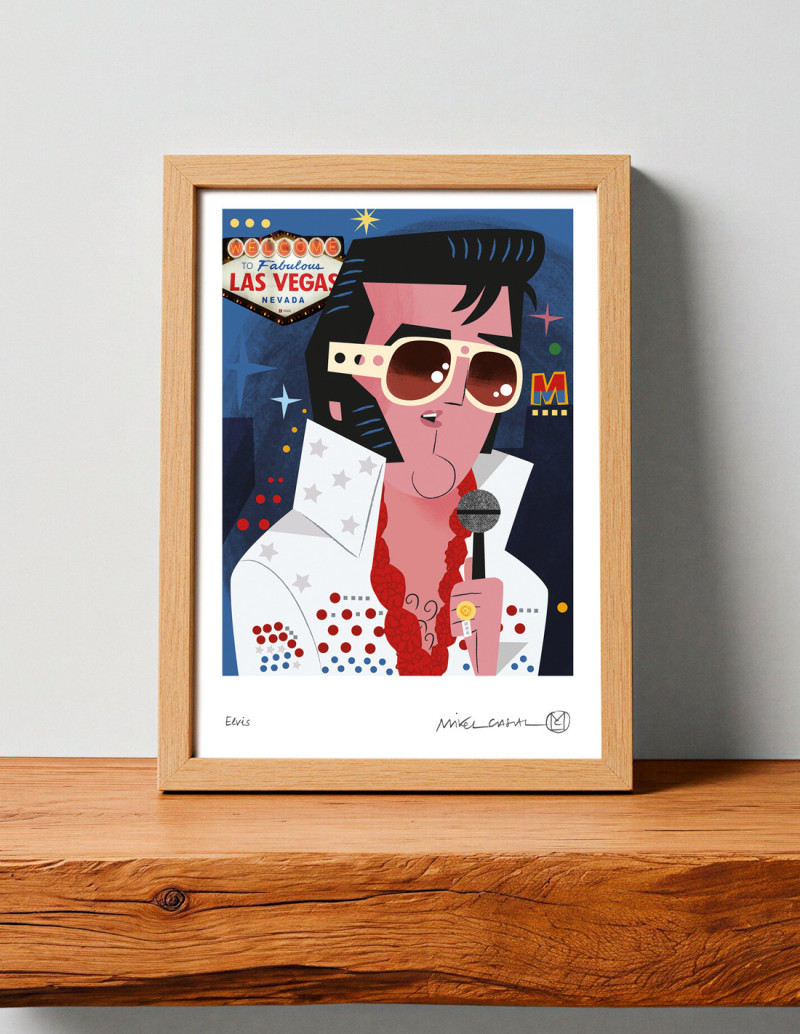 Ilustración "Elvis Presley" de Mikel Casal....