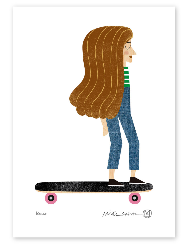 Illustration "Rocio" by Mikel Casal. Signed A5...