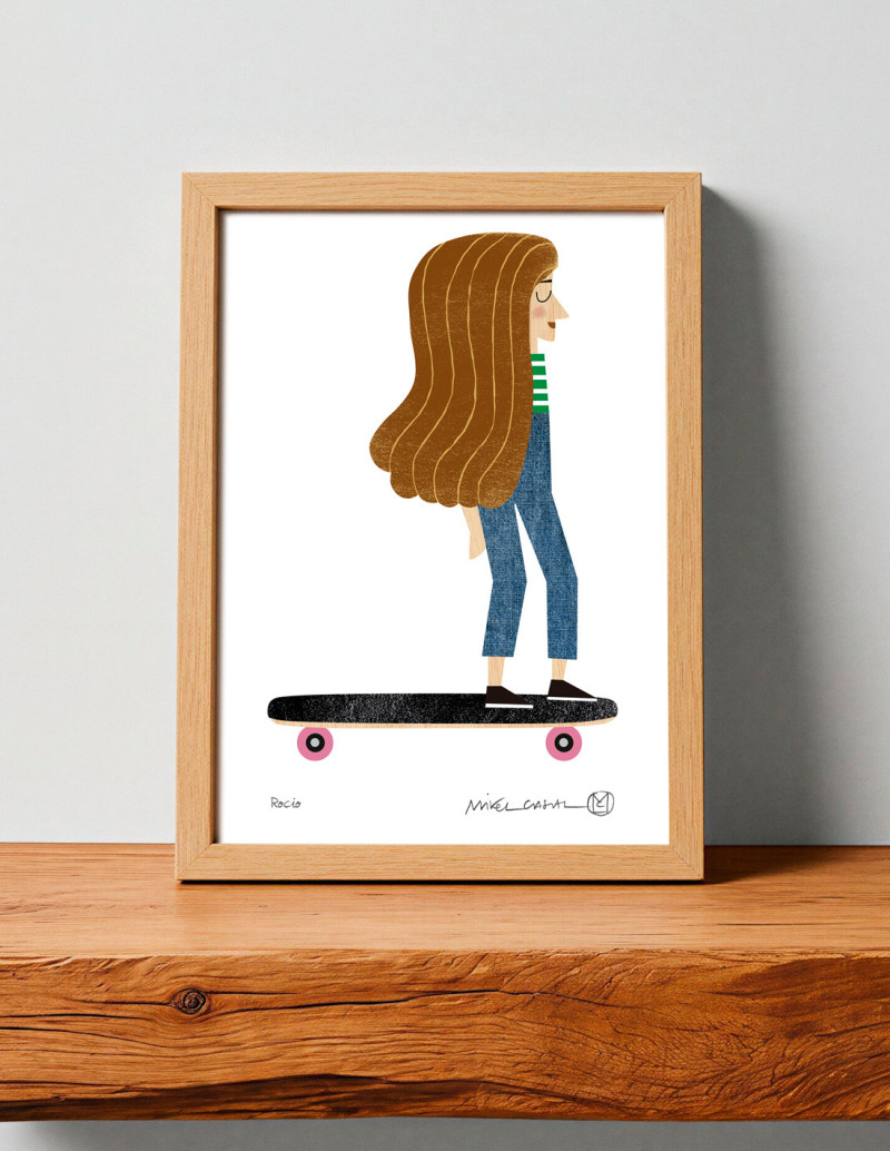 Illustration "Rocio" by Mikel Casal. Signed A5...