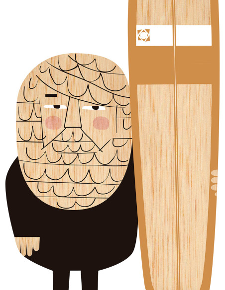 Ilustración "Antoine" de Mikel Casal. Reproducción A5 firmada