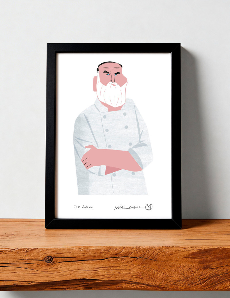 Illustration "José Andrés" by Mikel Casal....