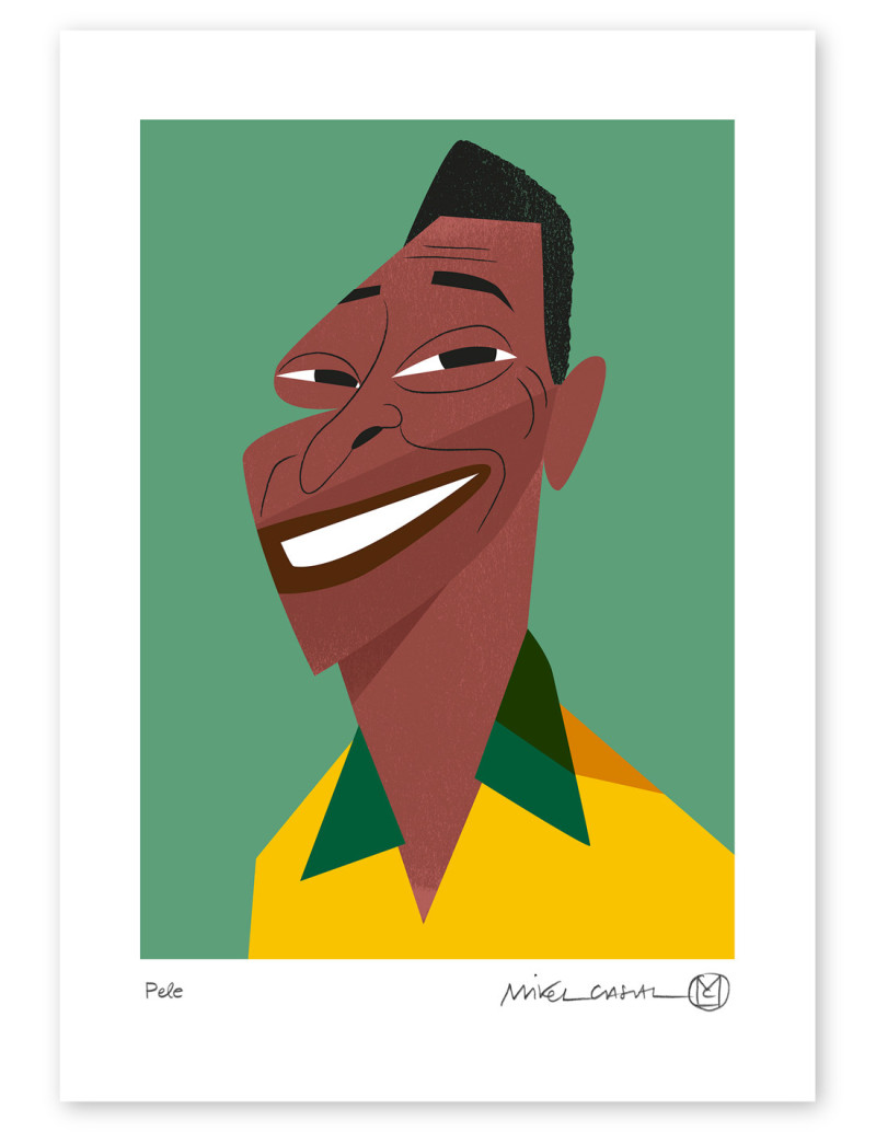 Ilustración "Pelé" de Mikel Casal. Reproducción...