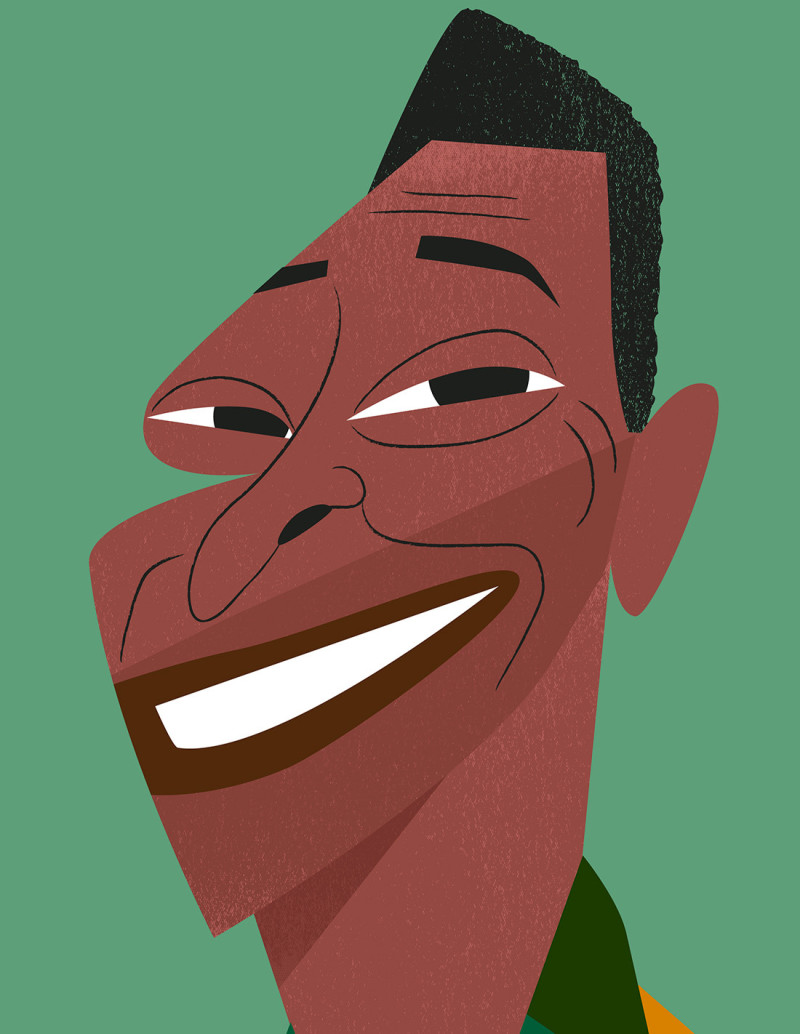 Ilustración "Pelé" de Mikel Casal. Reproducción...