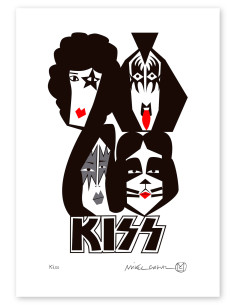 Ilustración "Kiss" de Mikel Casal. Reproducción A5 firmada