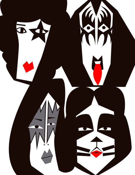 Ilustración "Kiss" de Mikel Casal. Reproducción A5 firmada