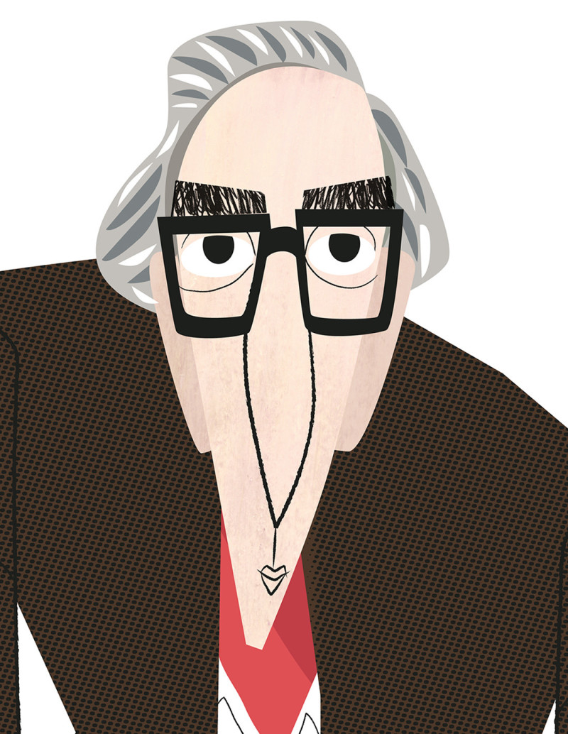 Illustration "Franco Battiato" by Mikel Casal....