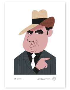 Ilustración "Al Capone" de Mikel Casal. Reproducción A5...