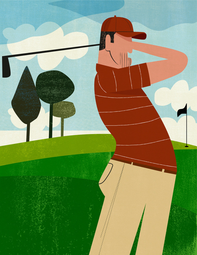 Illustration "Jon Rahm" by Mikel Casal. Signed...