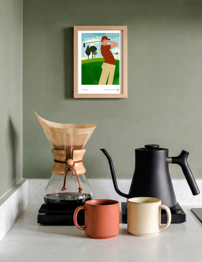 Illustration "Jon Rahm" by Mikel Casal. Signed...