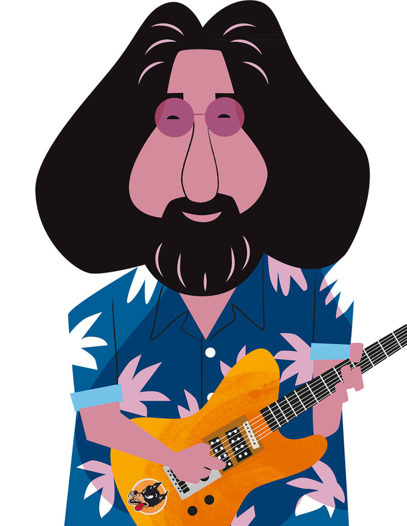 Ilustración "Jerry García" de Mikel Casal....
