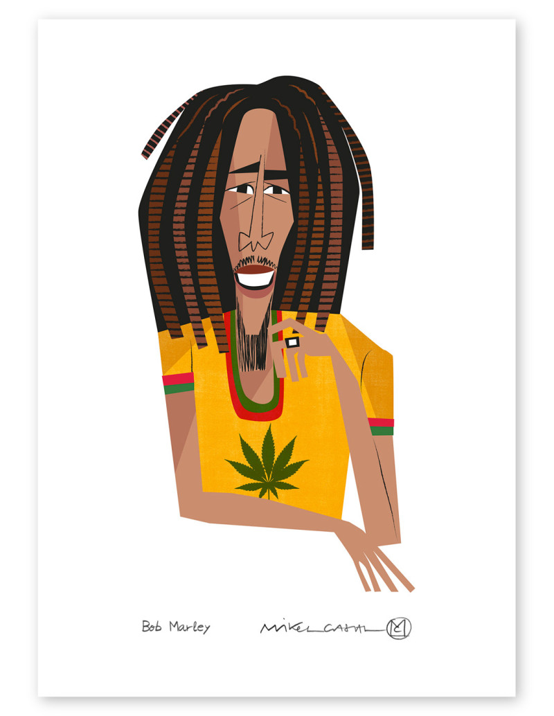 Illustration "Bob Marley" by Mikel Casal....