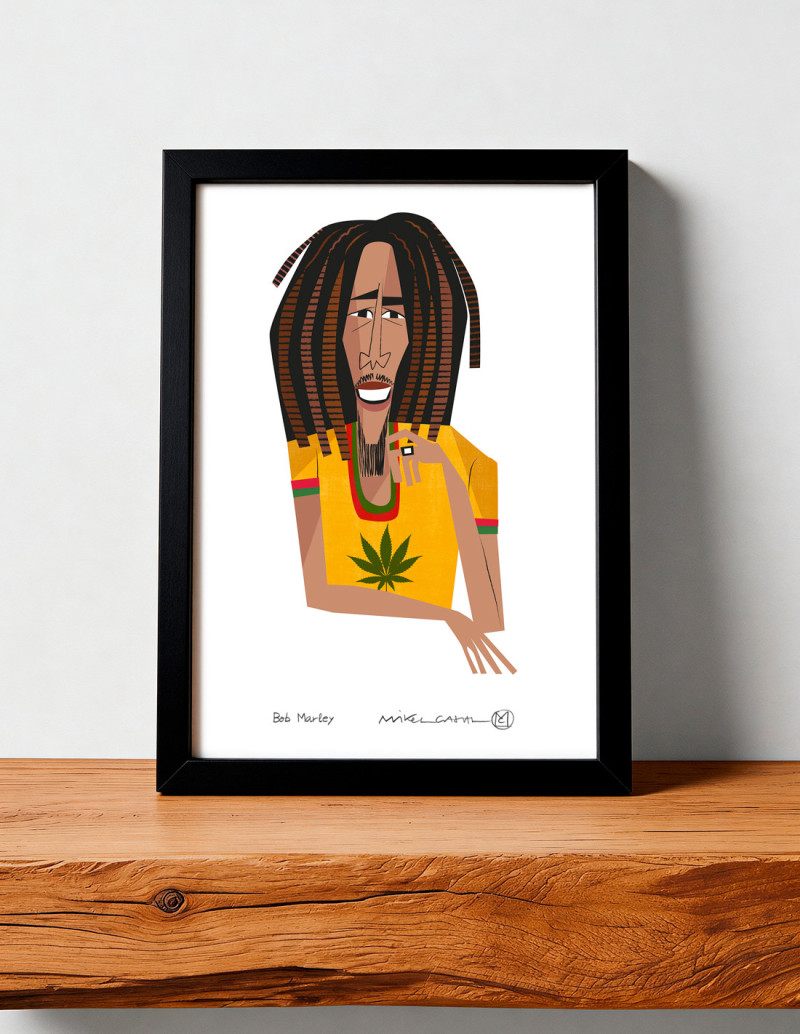 Illustration "Bob Marley" by Mikel Casal....