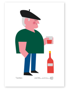 Illustration "Txikitero"  by Mikel Casal. Signed A5...
