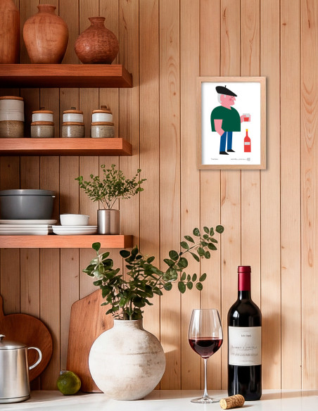 Illustration "Txikitero"  by Mikel Casal. Signed A5 reproduction