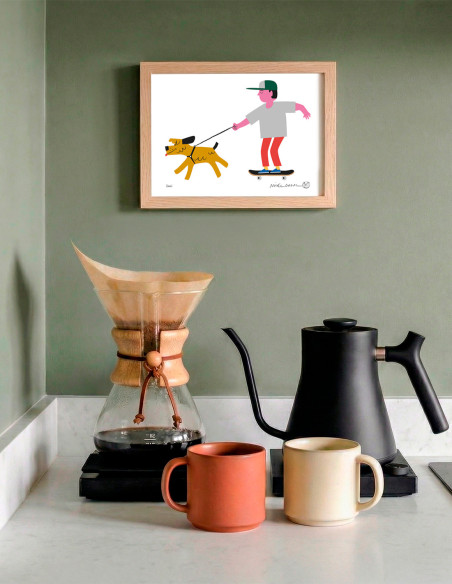 Illustration "Unai"  by Mikel Casal. Signed A5 reproduction