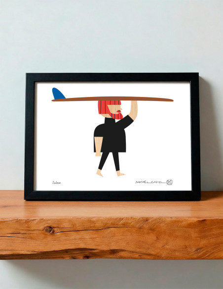 Illustration "Julen"  by Mikel Casal. Signed A5 reproduction