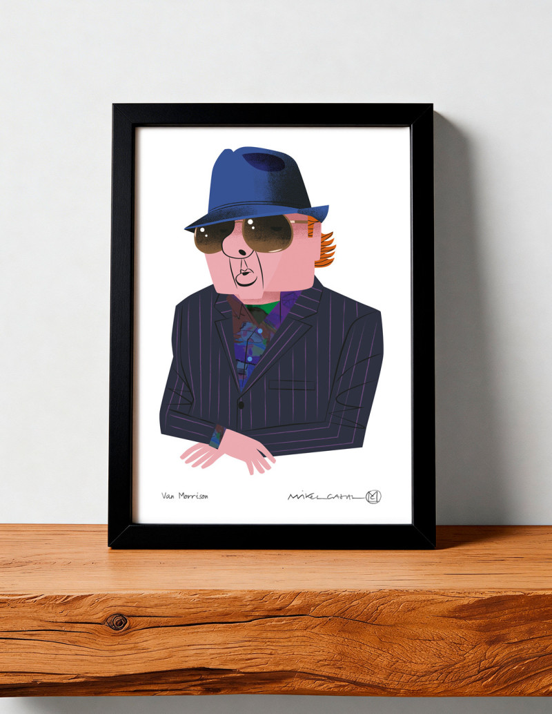 Ilustración "Van Morrison" de Mikel Casal....