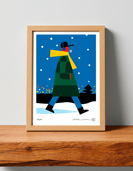 Illustration "Negua" by Mikel Casal. Signed A5 reproduction