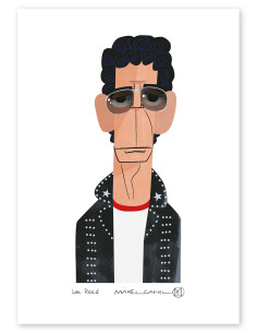 Illustration "Lou Reed" by Mikel Casal. Signed A5...