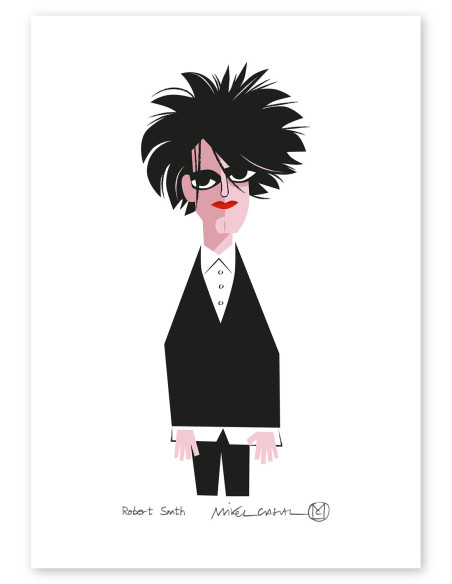 Ilustración "Robert Smith" de Mikel Casal. Reproducción A5 firmada