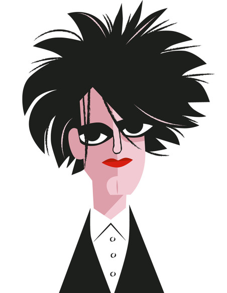 Ilustración "Robert Smith" de Mikel Casal. Reproducción A5 firmada