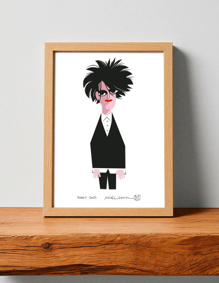 Ilustración "Robert Smith" de Mikel Casal. Reproducción A5 firmada
