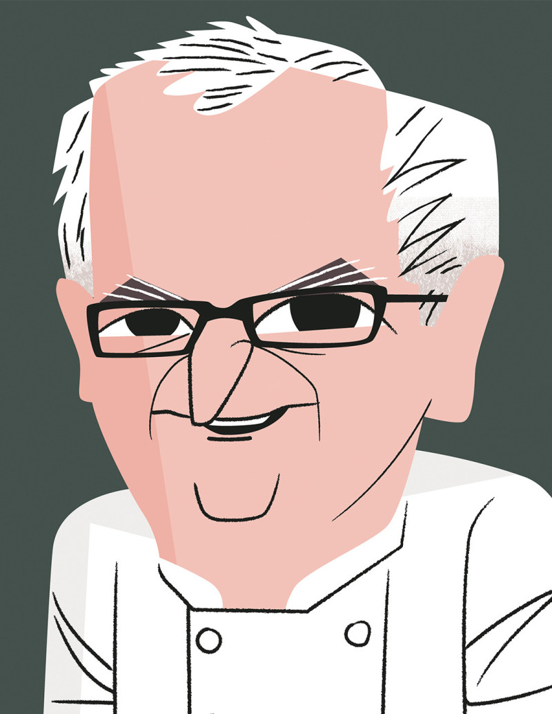Ilustración "Arzak" de Mikel Casal....