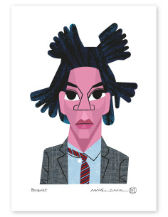 Illustration "Basquiat" by Mikel Casal. Signed A5...