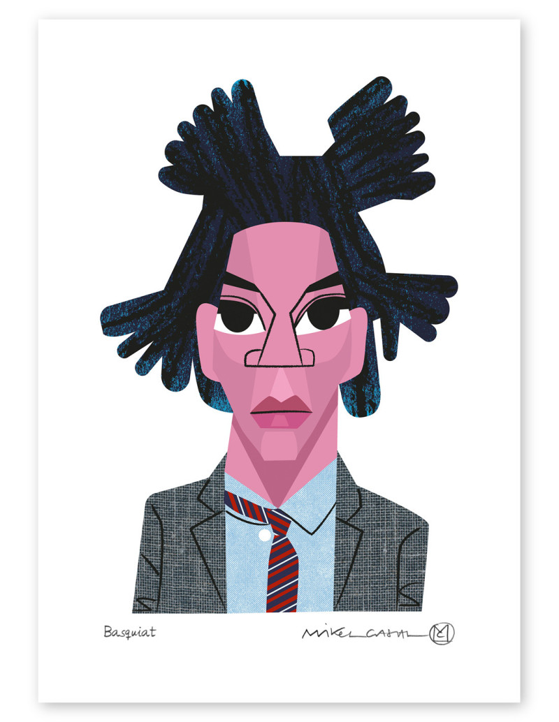 Illustration "Basquiat" by Mikel Casal. Signed...