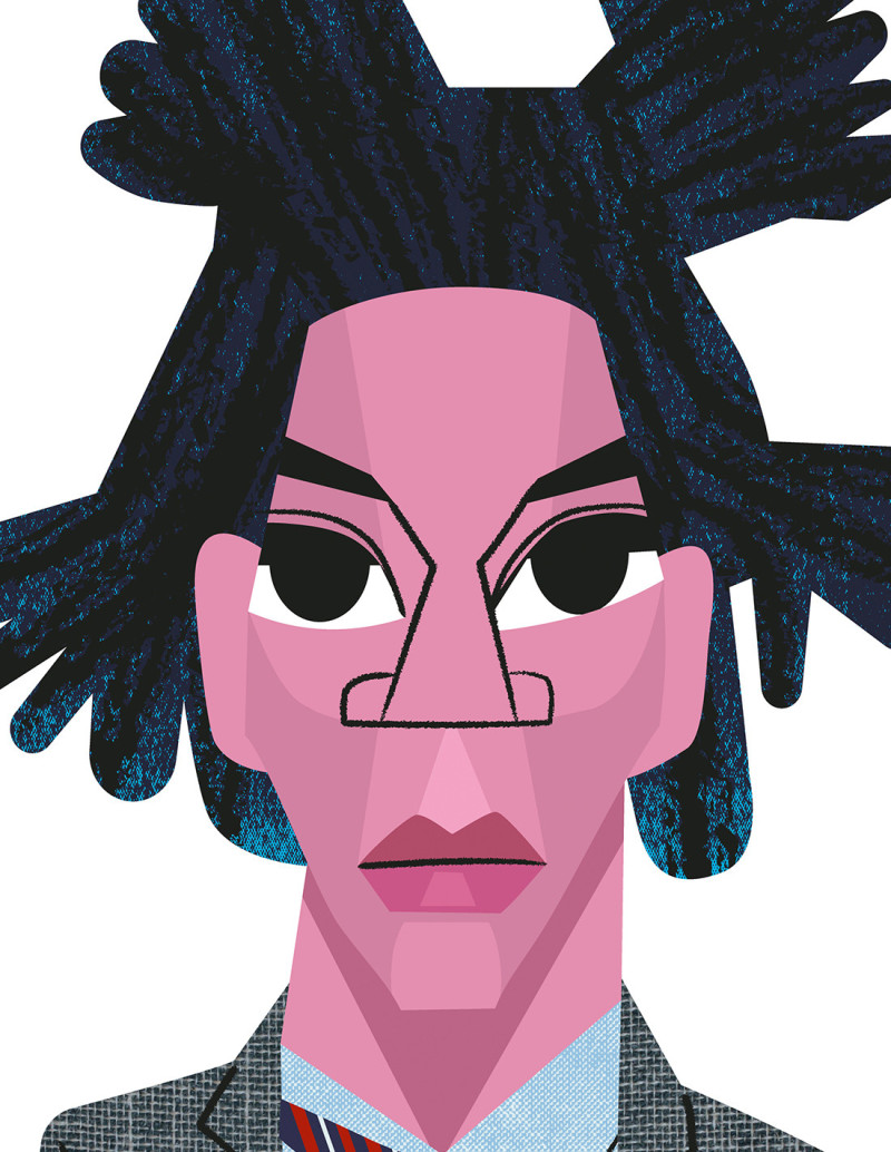 Ilustración "Basquiat" de Mikel Casal....