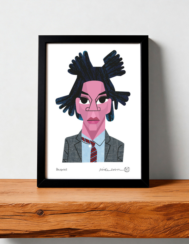 Ilustración "Basquiat" de Mikel Casal....