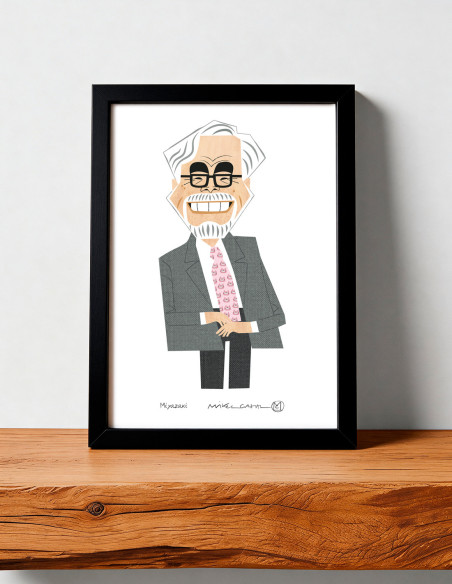 Ilustración "Miyazaki" de Mikel Casal. Reproducción A5 firmada