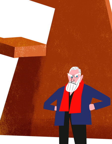 Illustration "Construcción Vacía" by Mikel Casal. Signed A5 reproduction