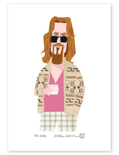 Illustration "The dude" by Mikel Casal. A5 and A3 signed...