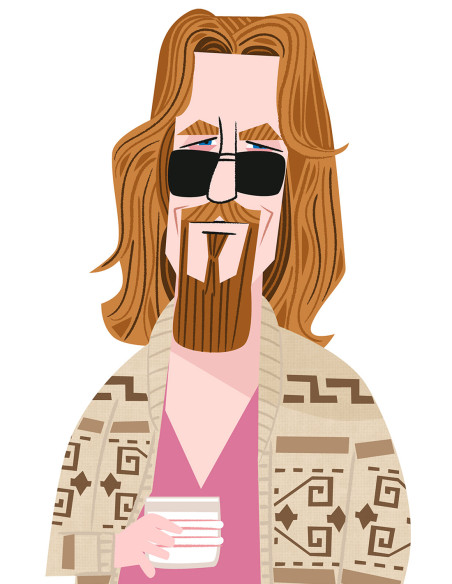 Illustration "The dude" by Mikel Casal. A5 and A3 signed reproductions