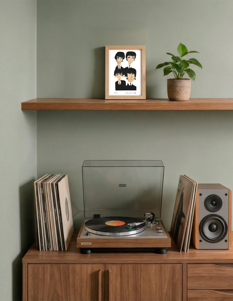 Illustration "Beatles" by Mikel Casal. A5 and...