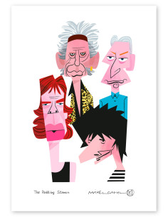 Illustration "The Rolling Stones" by Mikel Casal. A5, A4,...