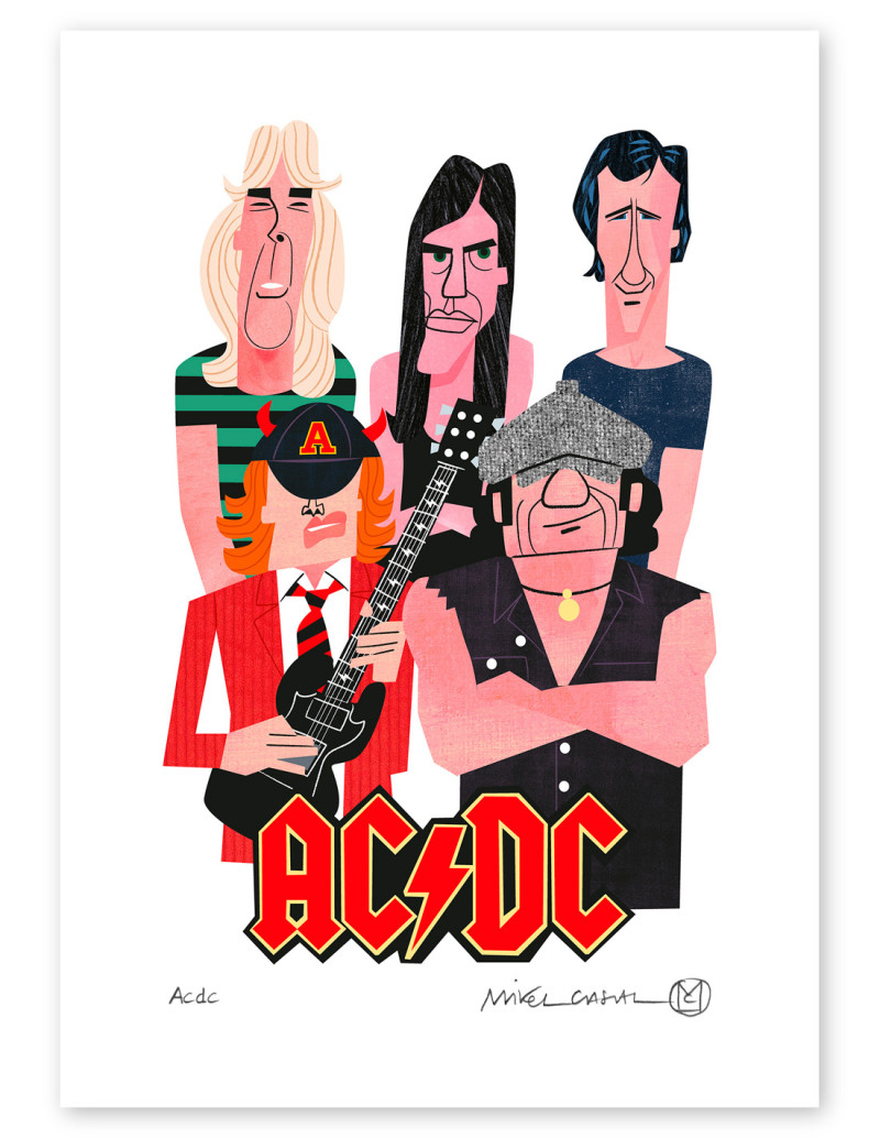 Ilustración "AC DC" de Mikel Casal....