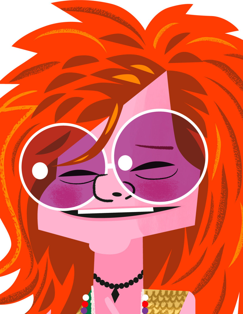 Ilustración "Janis Joplin" de Mikel Casal....