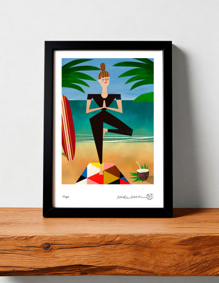Illustration "Yogui"  by Mikel Casal. Signed A5 reproduction