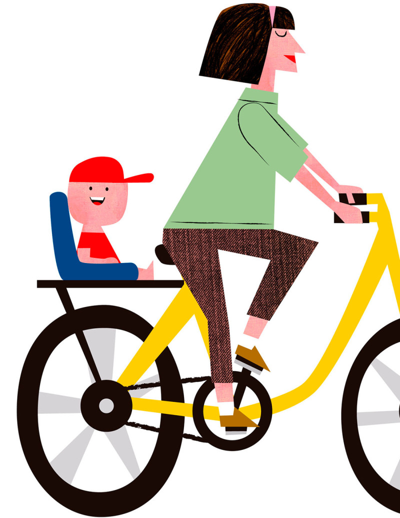 Ilustración "De paseo con ama" (versión hijo)...