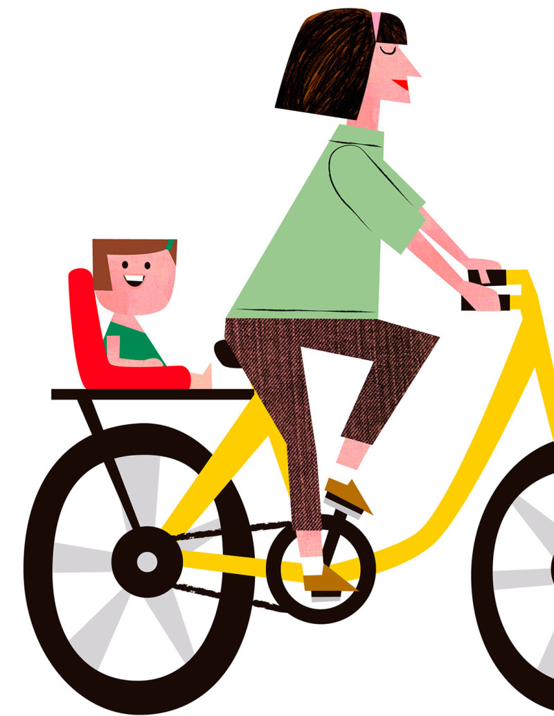 Illustration "De paseo con ama" (daughter...