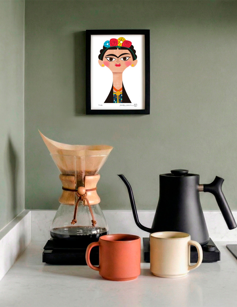 Illustration "Frida" by Mikel Casal. A5 and A3...