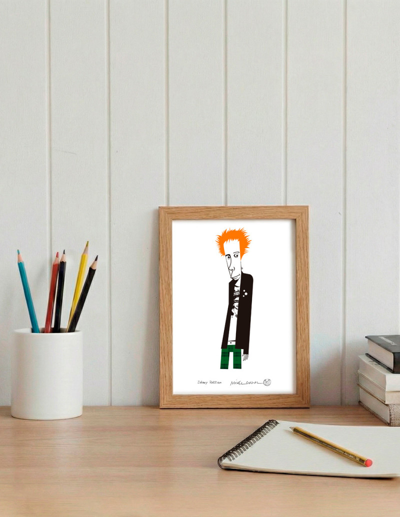 Illustration "Johnny Rotten" by Mikel Casal....
